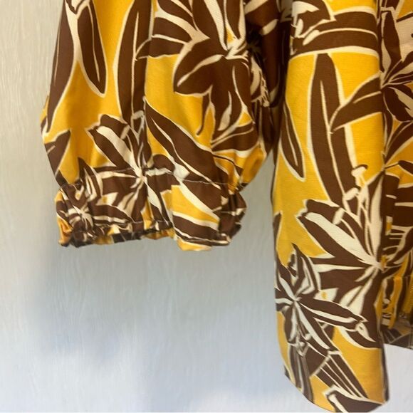 I.Madeline Yellow Floral Print Nursing Top, Breastfeeding Shirt, Size Large - Picture 8 of 8